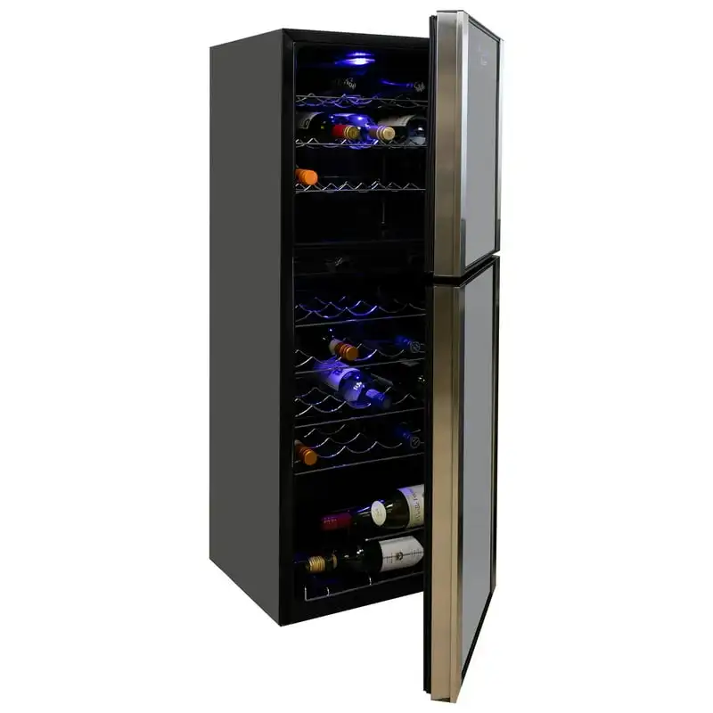 

Винный охладитель зон для бутылок, отдельно стоящий винный погреб, холодильник, черный
