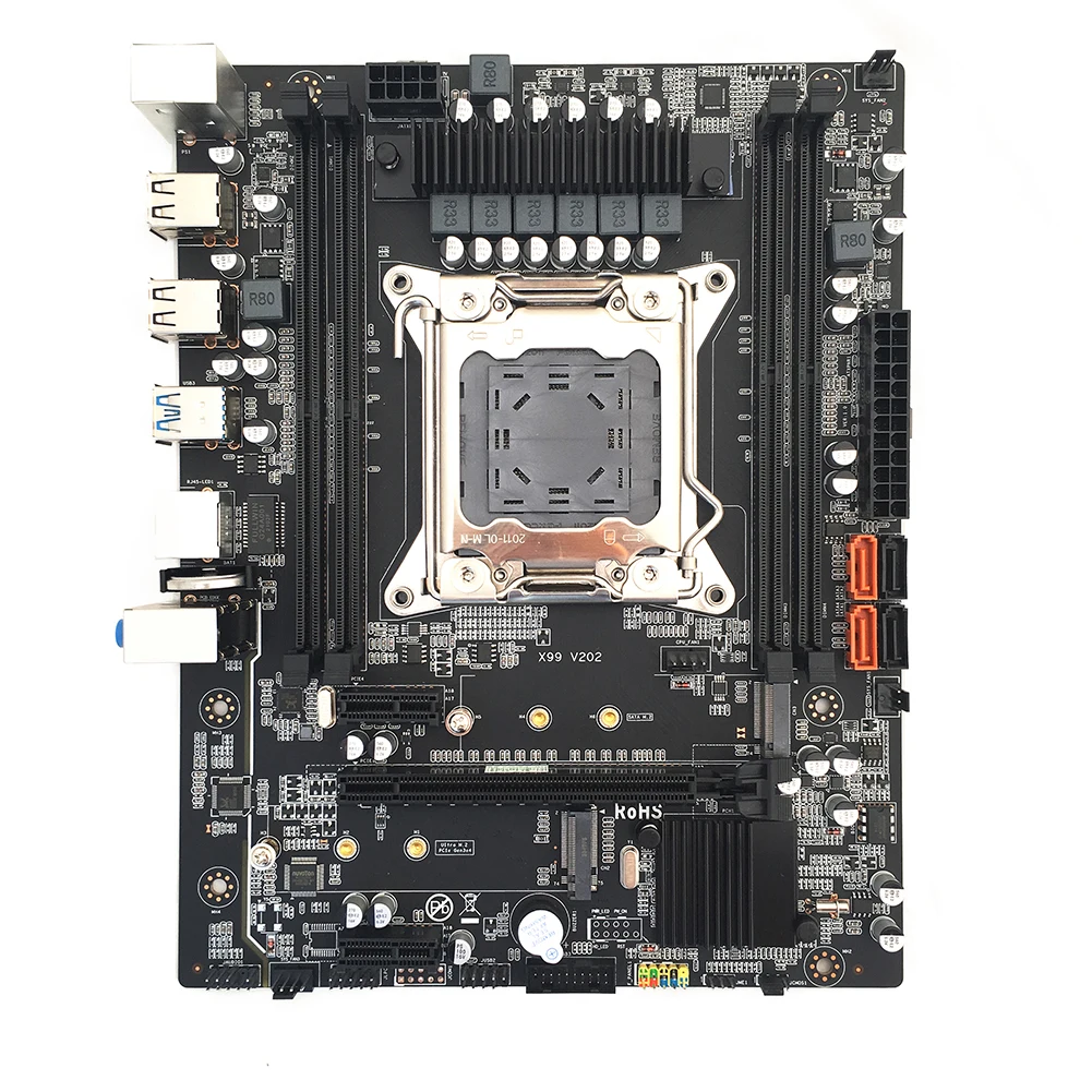 

X99 V2 D4 PCI Express X16 Motherboard H81 Chip Mainboard Set Kit Support NVME M.2 Interface SATA3.0 Interface