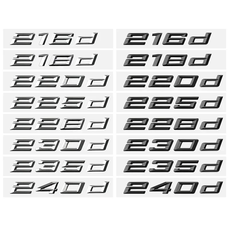 3D черные хромированные автомобильные буквы для BMW M 216i Series 225d 235i эмблема багажника