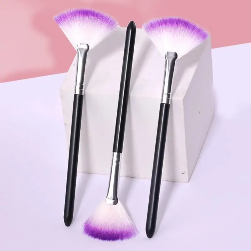 

1PC Purple Semi-Circular Makeup Brush Soft Persian Hair Highlight Foundation Brush Cosmetic Tools for Women Ladies