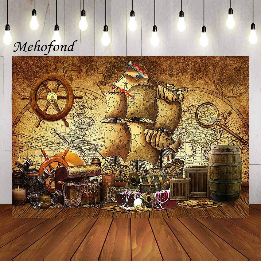 

Фон для фотографий Mehofond пиратвечерние морские приключения Карта сокровищ декорация фон для фотостудии