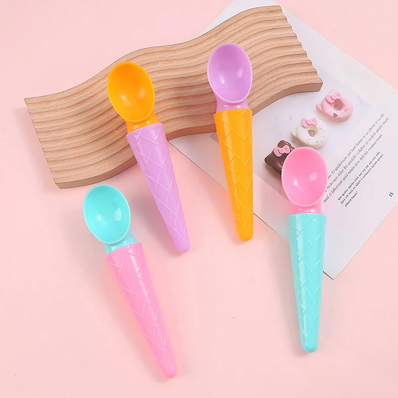1Pcs Macaron Color Ice Cream Spoon Cute Pudding Spoon Dessert Spoon Tableware Children's Spoon Cute Tasting Scoop Ice Cream Tool images - 6