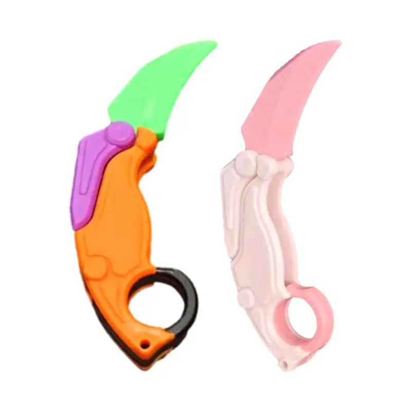 

Складной нож-коготь, сенсорные игрушки, 3D-печать, складной гравитационный нож-коготь-бабочка, прямой тренировочный артефакт для взрослых