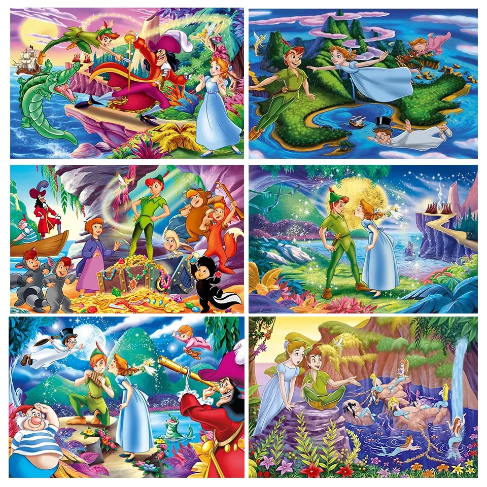 

Алмазная 5d мозаика «Питер Пэн» Disney, мультяшный рисунок, вышивка крестиком, наборы ручной работы, декор для детской комнаты D134