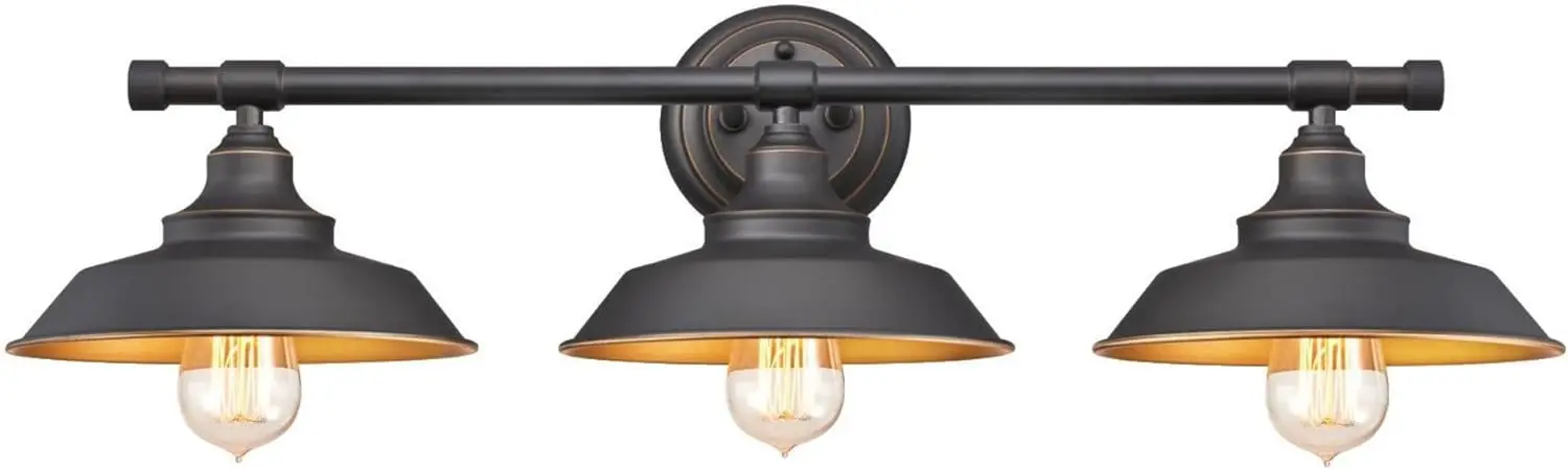 

Iron Hill Three-Light Indoor Fixture, 3, Black