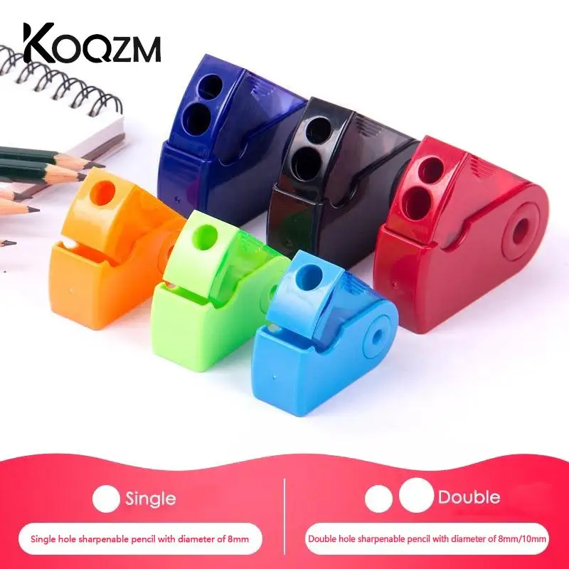 

Push Pull Double Pencil Sharpener Single Hole Double Hole Multifunctional School Office Stationery Student Art Pencil Sharpener