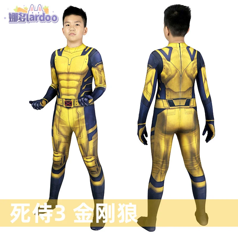 Мужской костюм Росомахи для косплея комбинезон с супергероями боди на Хэллоуин