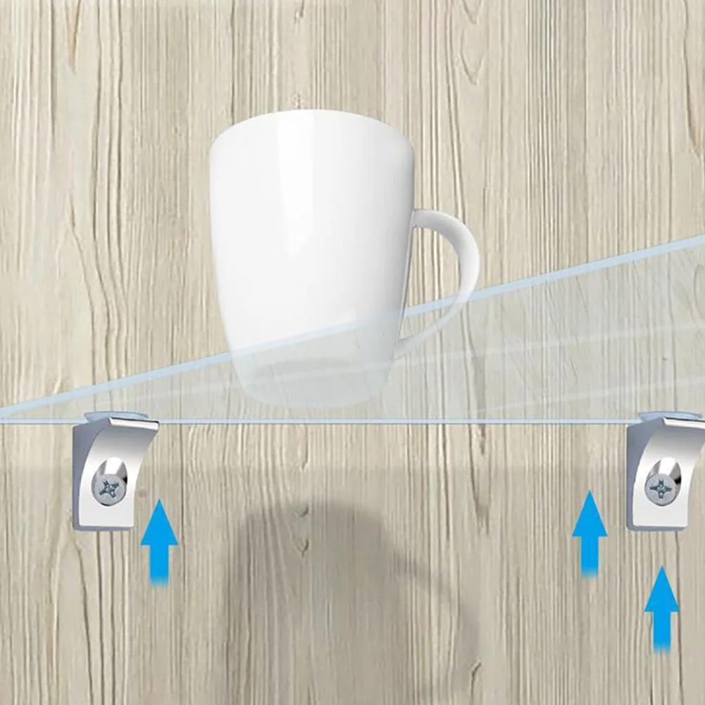 

Door Holder Shelf Support Glass Shelf 20 Pcs Bracket Clamp Fixing Support Clip Holder For Thicken Of Safety Chain