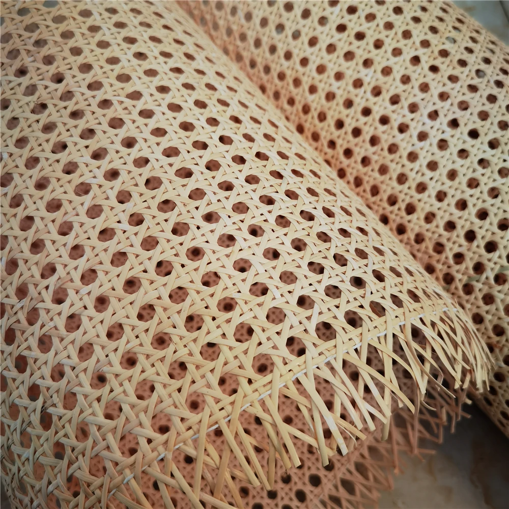 30-55CM Wide Natural Rattan Cane Webbing Sheets Real Indonesia Rattan Roll Wall Decor Furniture DIY Repair Material