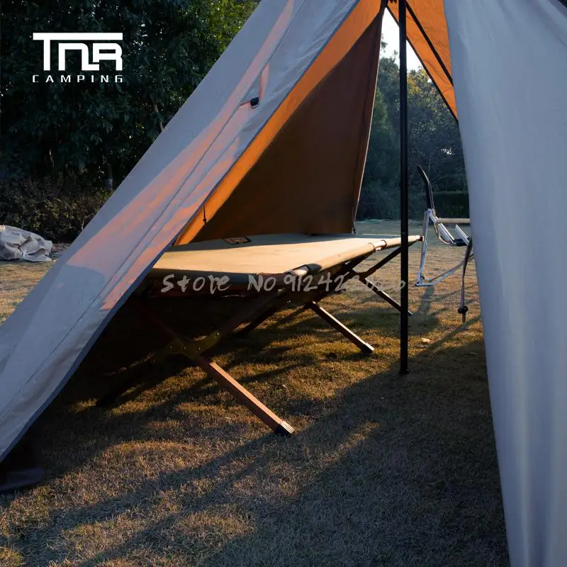 Портативная кровать для кемпинга на открытом воздухе Отдых природе Тиковый офис