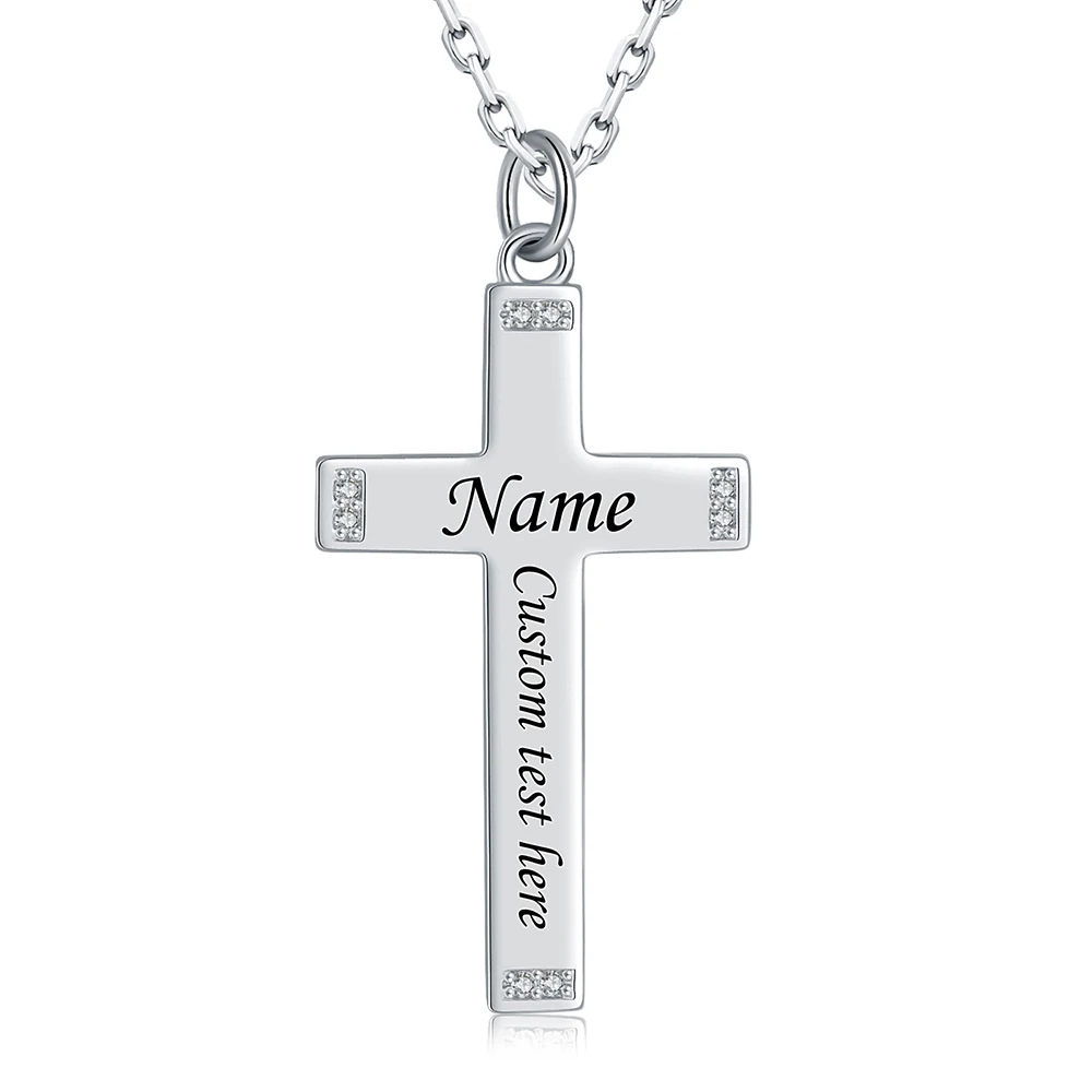 Ожерелье из серебра 925 пробы с кулоном в виде креста