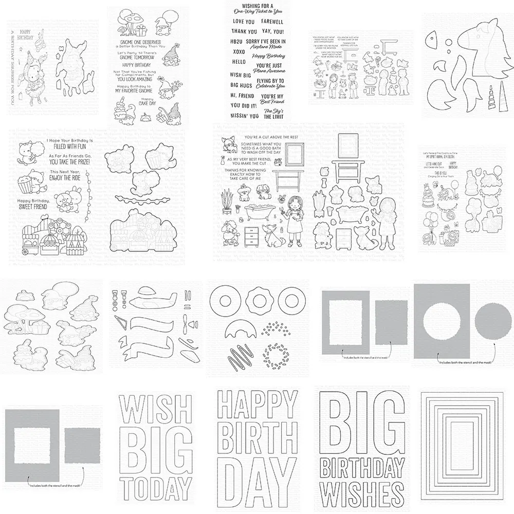 

2023 Cotton Candy Critters Gnomie SY Cotton Candy Critters Metal Cutting Dies And Stamps For Scrapbooking Stencil Embossing Mold