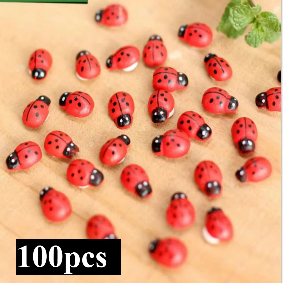 

MOONBIFFY Миниатюрные смоляные пчелы и божьи коровки, набор из 100 штук