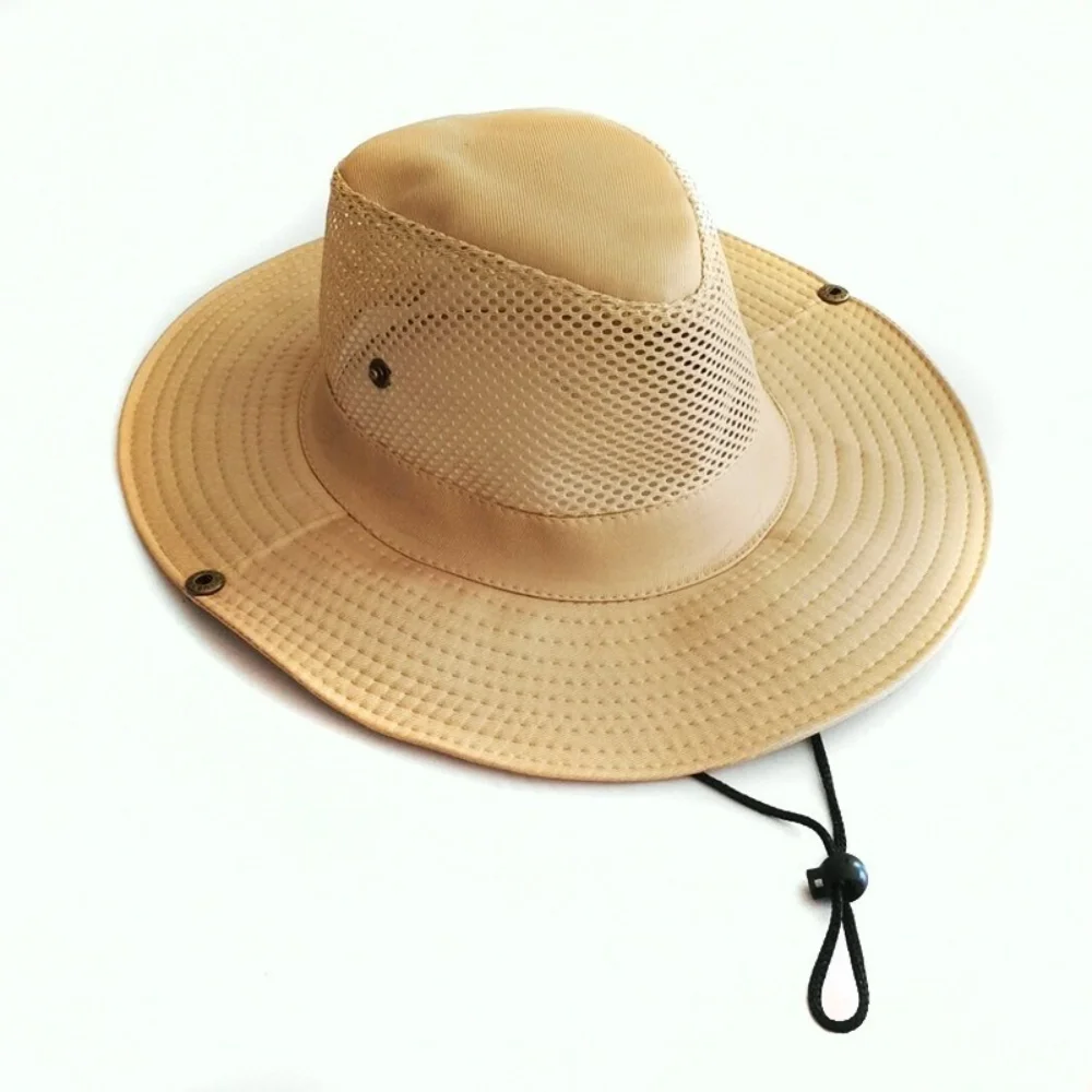 

Men Outdoor Sun Hat Knight Cap Wide Straw Beach Summer Autumn Tourism Hiking Sunhat Fisherman's Monochrome Matte