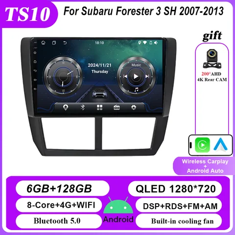 9-дюймовый Android для Subaru Forester 3 SH 2007-2013 для Impreza GH GE, автоматический мультимедийный плеер, 2 Din, головное устройство Carplay, авто радио 4G