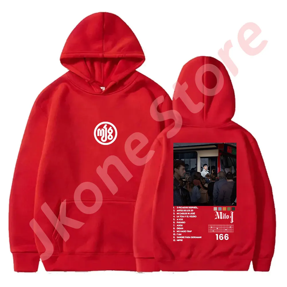 Толстовки Milo J 166 Tracklist Singer 2024 пуловеры с логотипом Tour косплей женские и мужские