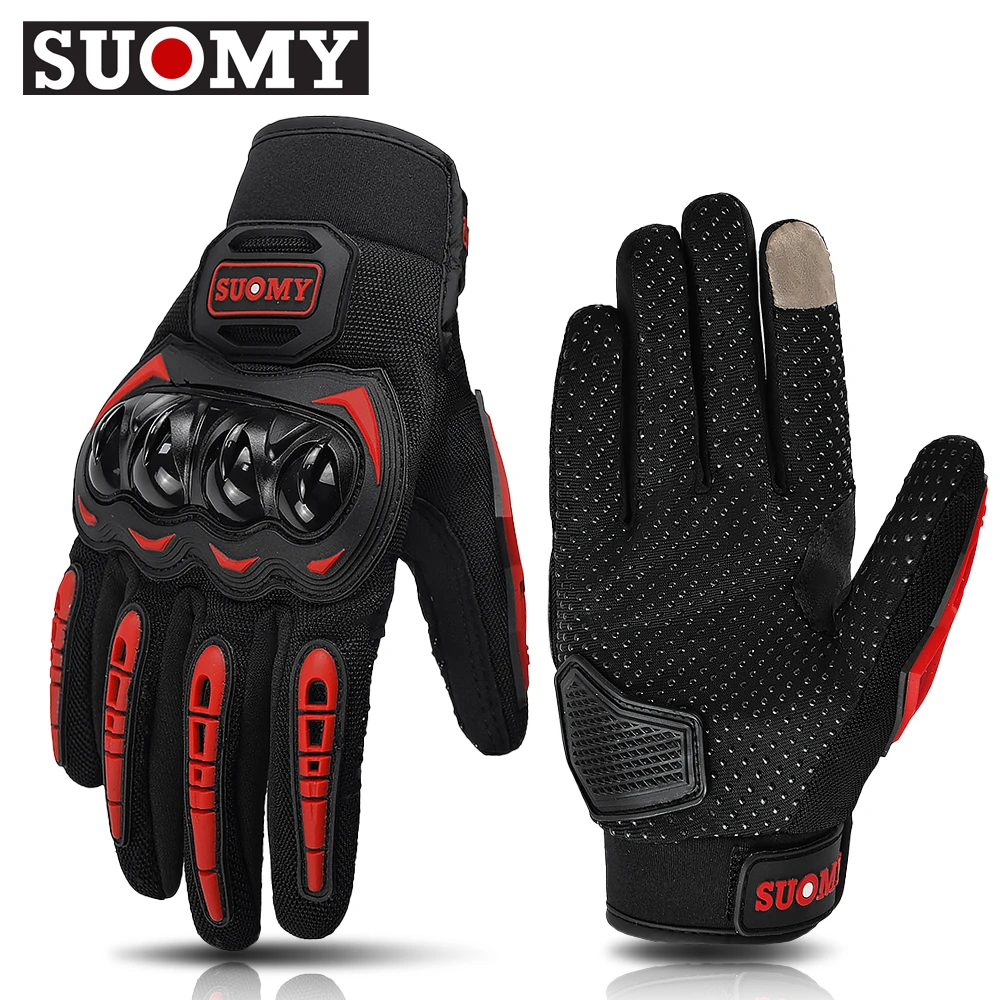 

Мотоциклетные Перчатки SUOMY, летние мужские дышащие мотоциклетные перчатки с полными пальцами, Мотоциклетные аксессуары