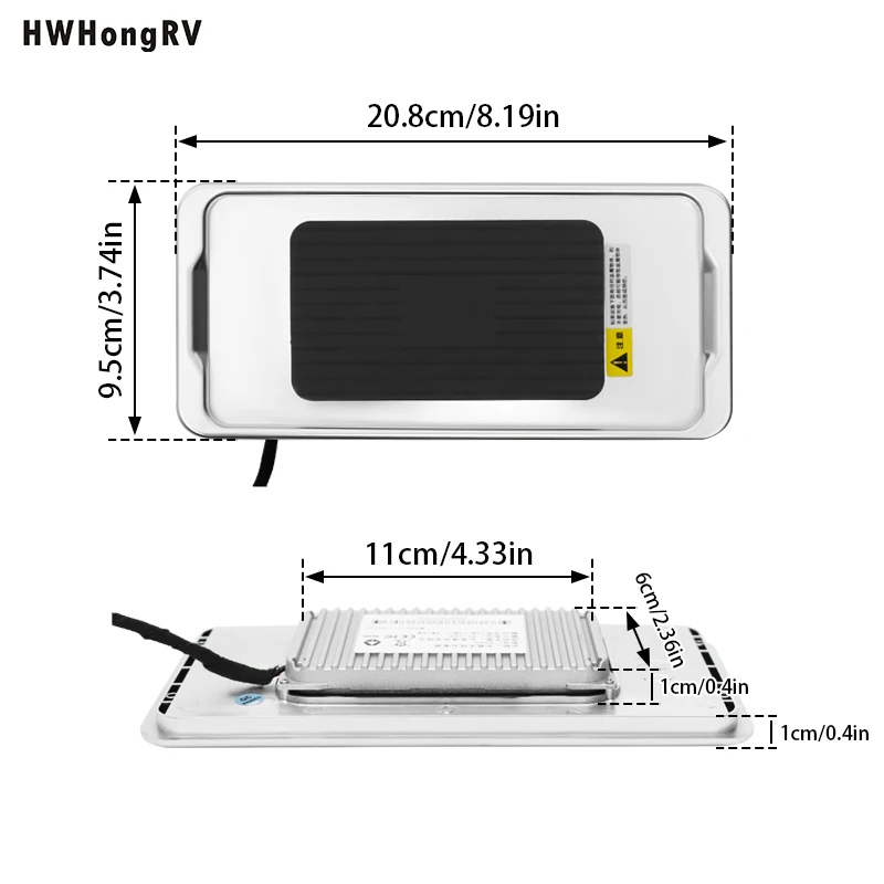 Фото Беспроводное автомобильное зарядное устройство HWHongRV 15W 12V для кемперов и автодомов, быстрая зарядка, держатель для телефона, универсальная зарядная панель для авто №2