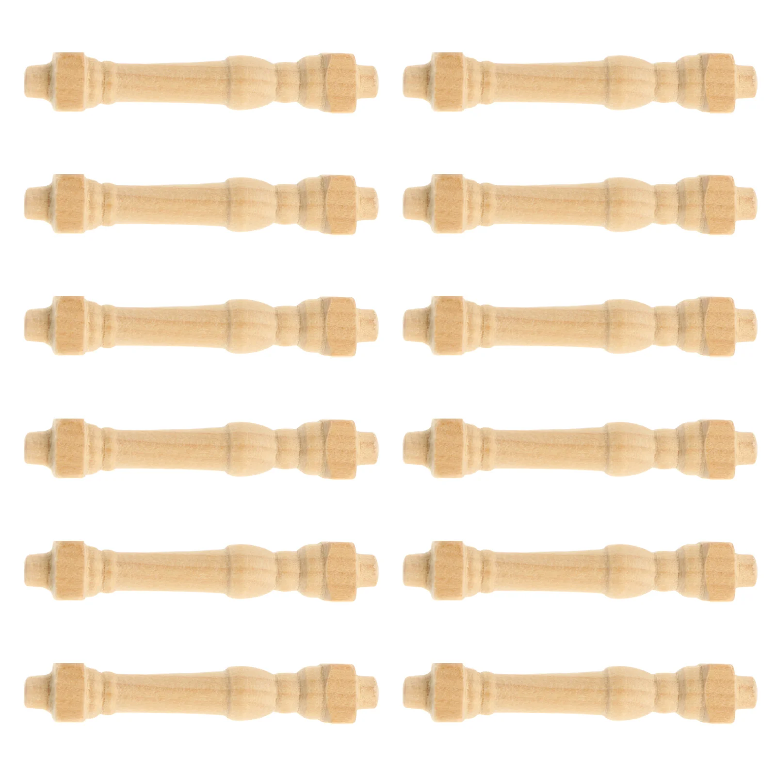 

Mini House Railing Furniture Model Wooden Decor Diy 12 Decoration Accessories Miniature Handrails Wood Scale Baby Post Ornament