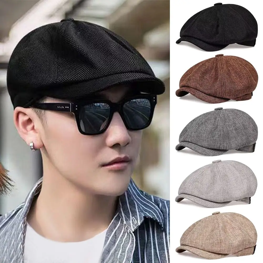 

Spring Summer Unisex Beret Cap Fashion Newsboy Hat Hip Hop Caps Octagonal Cap Retro Beret Hat