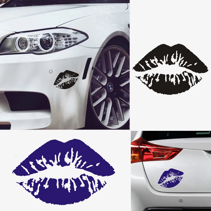 

10*7.5CM Car Stickers Kiss Lips Car Motorcycles Decoration Reflective Waterproof Car Styling Custom Sticker Decals Accessories