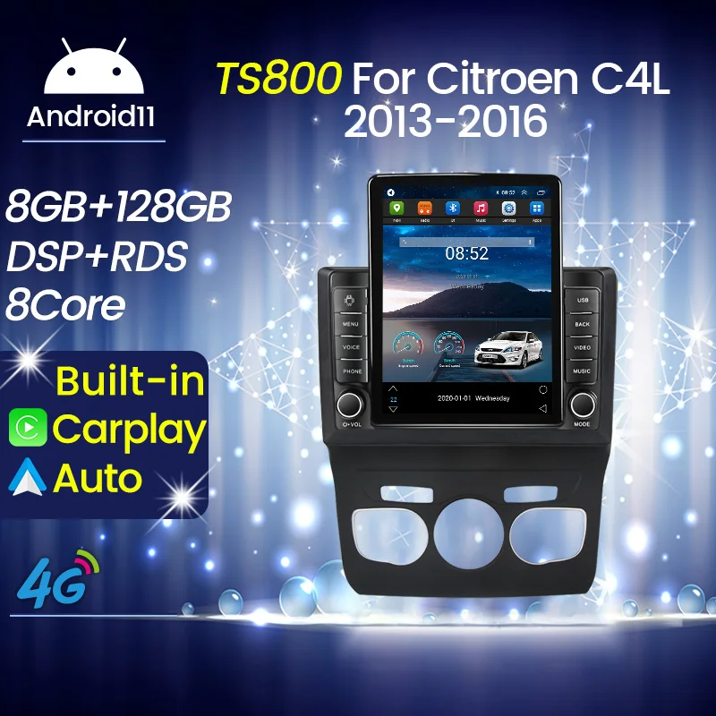 Автомобильный мультимедийный видеоплеер Tesla с сенсорным экраном 9 5 дюйма Android для