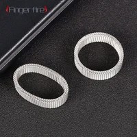 creative unique woven mesh deformation ring variable 8mm fashion couple jewelry