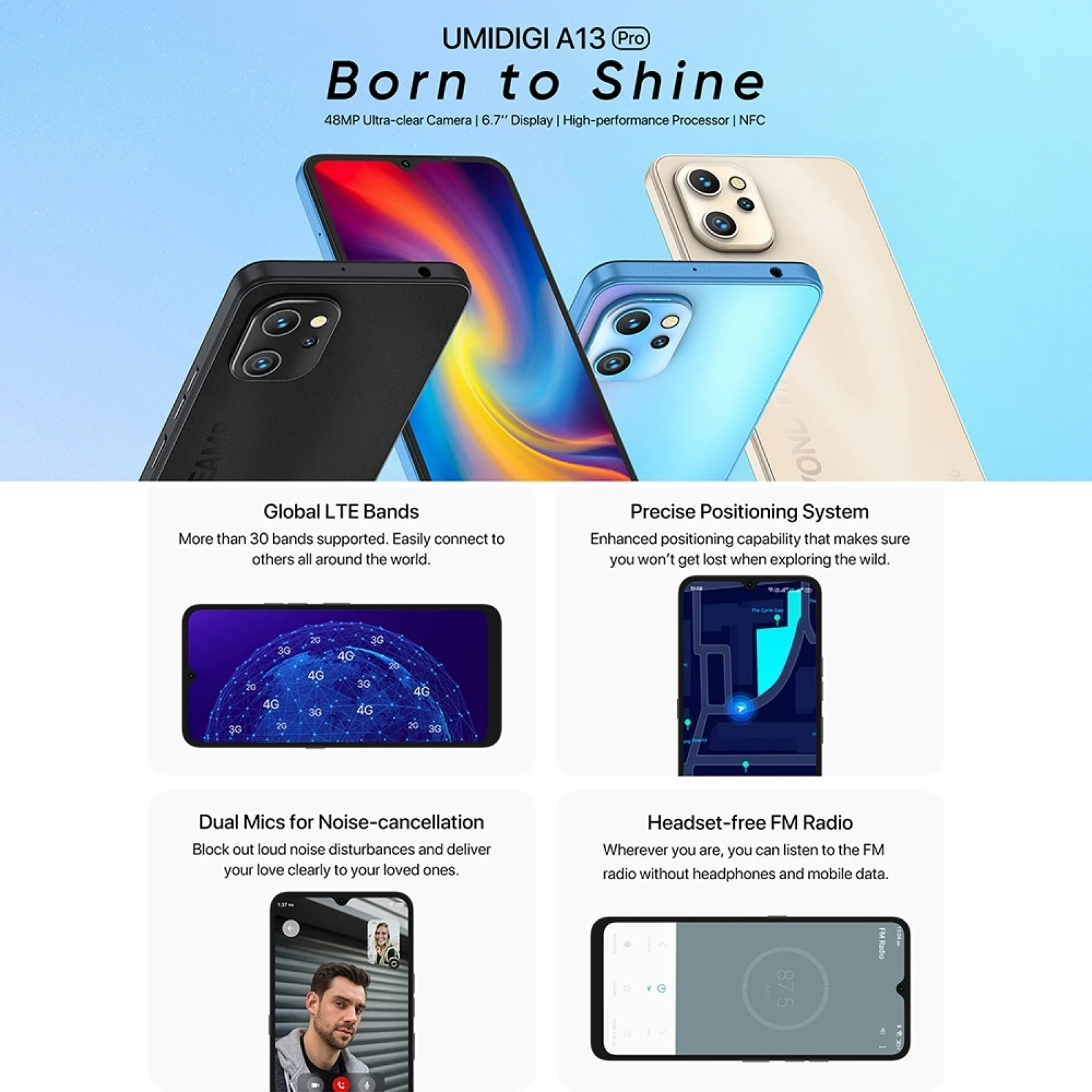 UMIDIGI A13 Pro смартфон 4 ГБ/6 ГБ 128 5150 мАч экран 6 7 дюймов Android 11