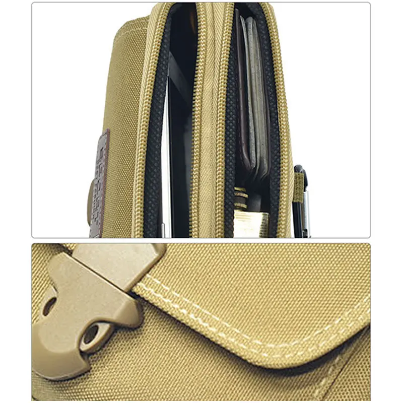 Oxford Cloth Tactical Bag Outdoor Military Men Waist Buckle Phone Pouch Camping Travel Outdoor Leisure Fanny Pack