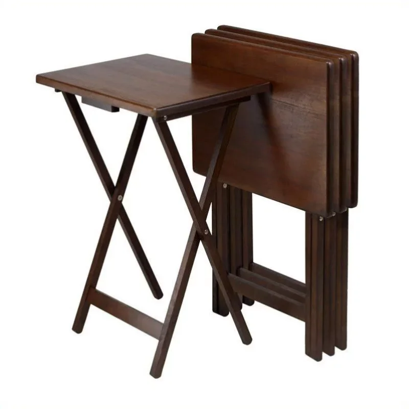 

,Winsome Set of 4 Antique Walnut TV Tables