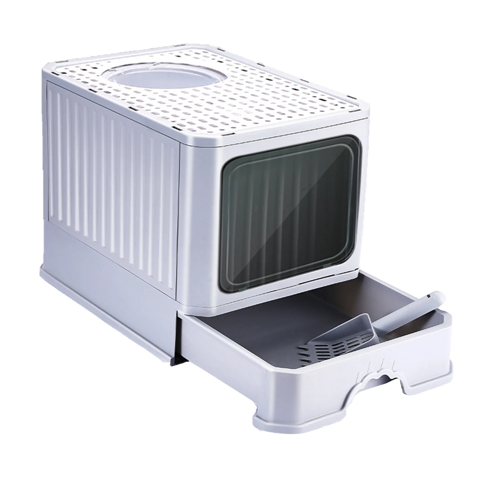 

Подстилка для кошачьего туалета, складной кошачий Туалет с глубоким окуляром, удобный для чистки кошачьего туалета