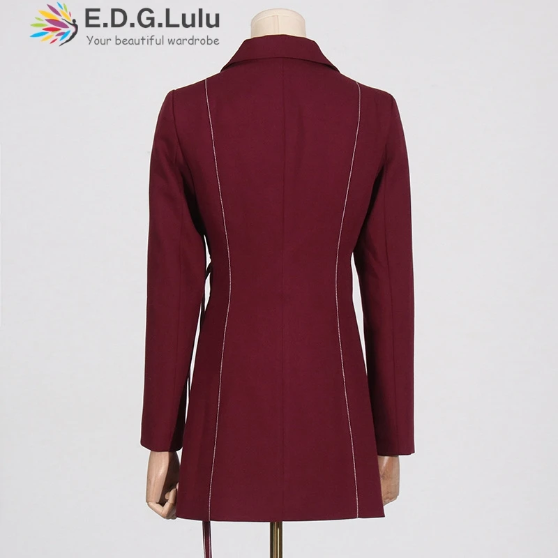 EDGLuLu женский комплект из 2 предметов наряд с отложным воротником длинными