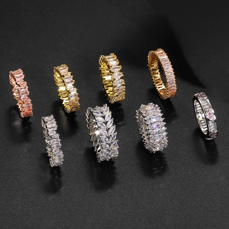 

Роскошное мужское Большое Квадратное циркониевое кольцо, позолоченные кольца на палец для женщин, CZ Кристалл, обручальное свадебное ювелирное изделие