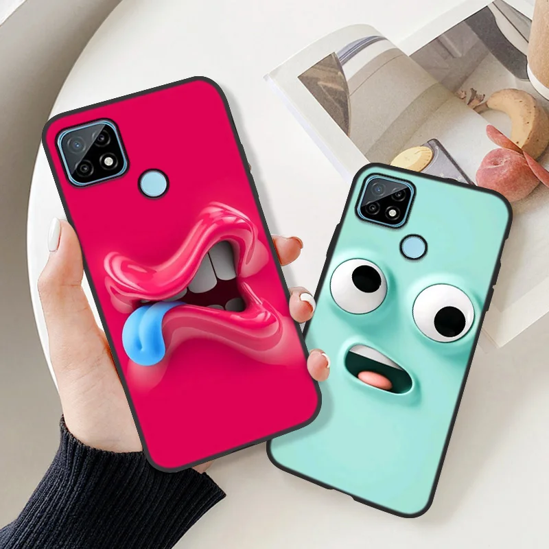 

Smiley Face Phone Case For Oppo Realme Gt Neo 2 Case For Realme 8i 8 7 Pro C21Y C21 C17 C12 C11 A52 A53 A94 A72 A93 A9 A5 Cover
