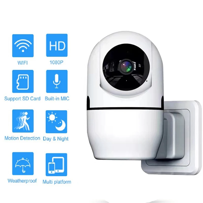 

2MP IP WiFi 1080P PTZ CCTV Security Protection Outdoor Auto Tracking 4X Digital Zoom Mini Surveillance Camera Night Version