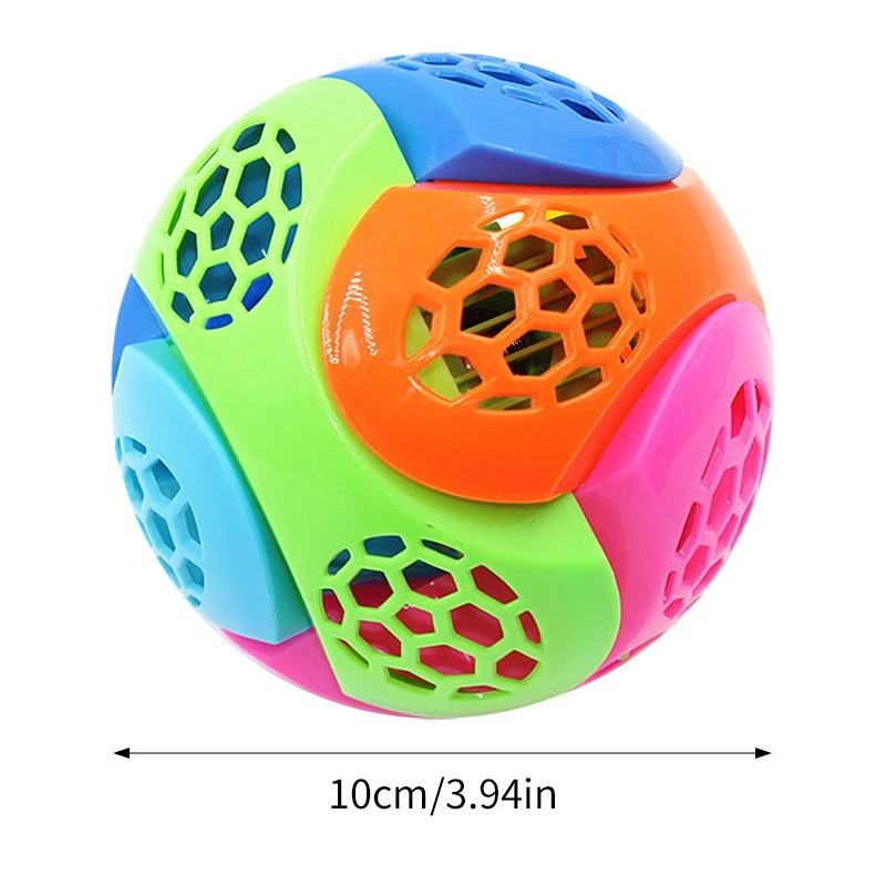 Puzzle Jumping Flashing Bouncing Ball Dancing Ball LED Light Music Kids Toy Assemble Blocks images - 6