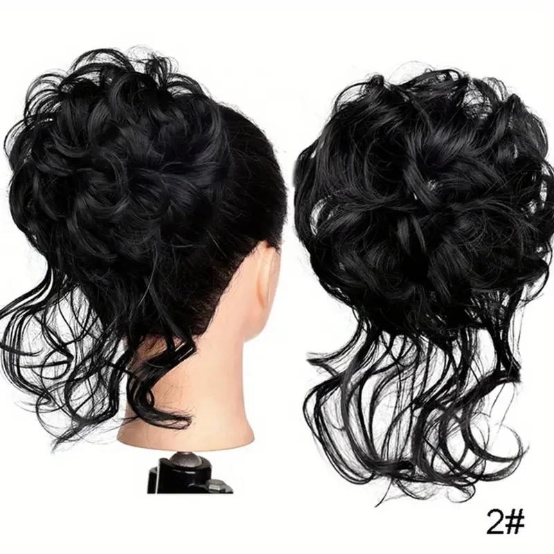 Синтетические Кудрявые Волнистые нечистоплотные волосы в пучок для женских