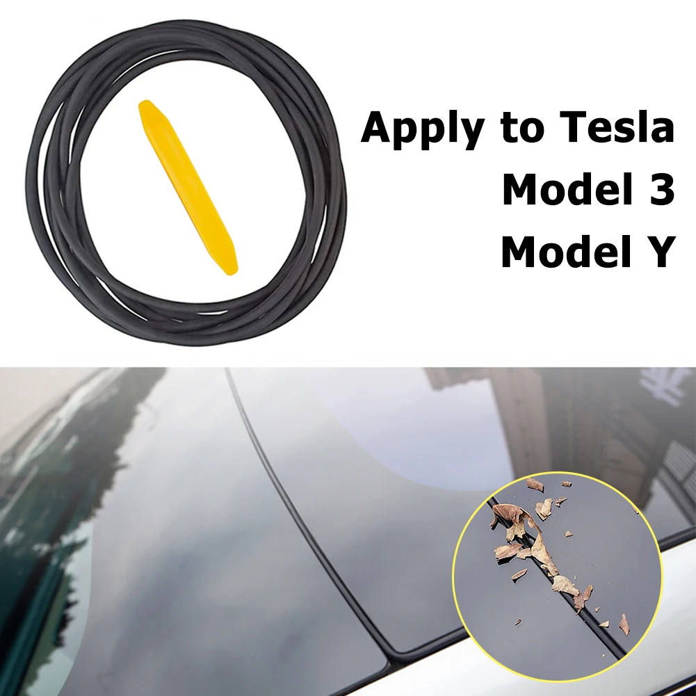 Car Sealing Strips Kit Windshield Roof Soundproof Rubber Weather Draft Seal Strip For Tesla Model 3 Y Damping Sound Insulation |