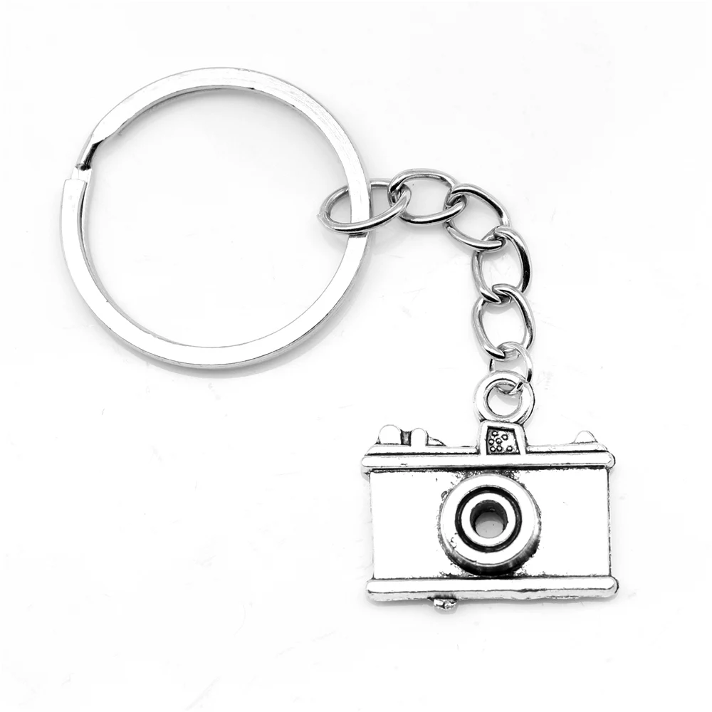 

1pcs Antique Silver Color 22x24mm Camera Keychain Handmade Jewerly Diy