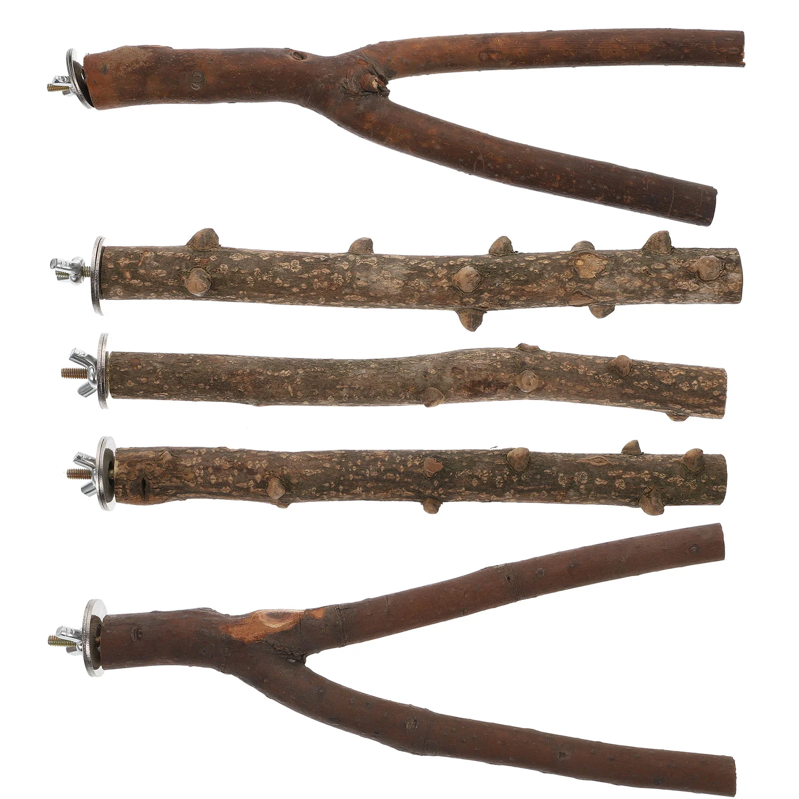 

1 Set/5pcs Parrot Perch Small Bird Standing Bird Cage Accessories Parrot Standing Rack Bird Perch Conures