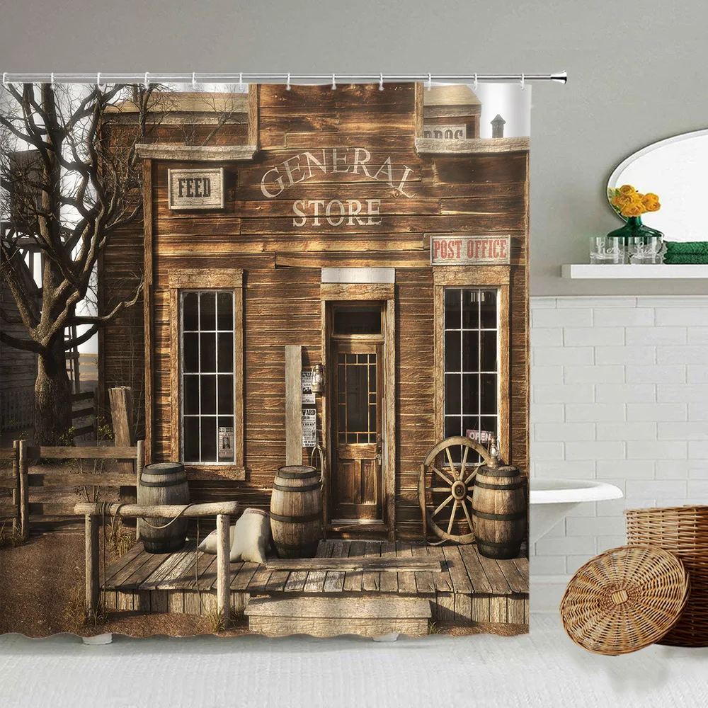 Занавеска для душа с мультяшными животными ручной росписи кошка птица кролик