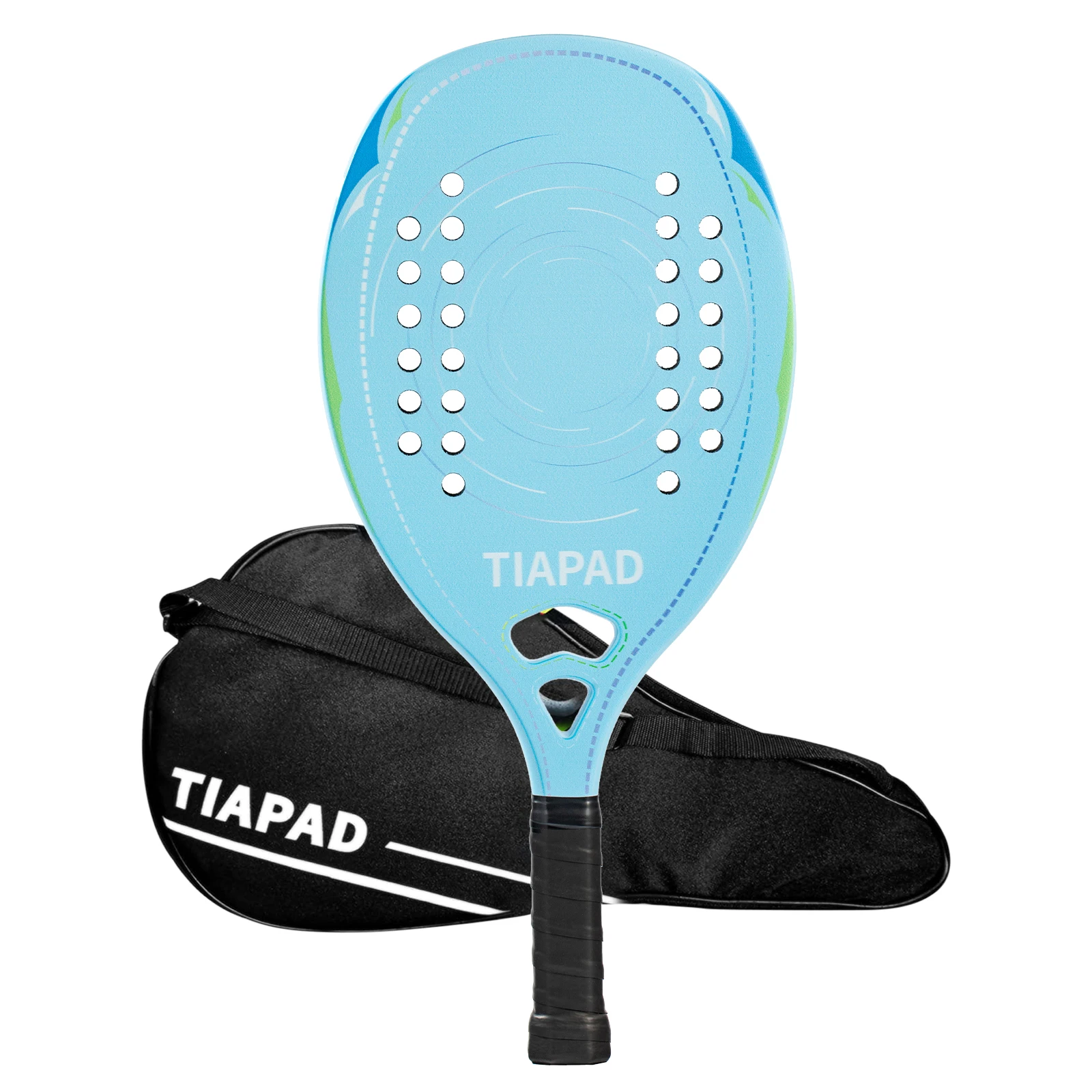 TIAPAD Beach Tennis Racket Durability Carbon Fiber Cool Blue Beach Tennis Paddle Set With Accessory