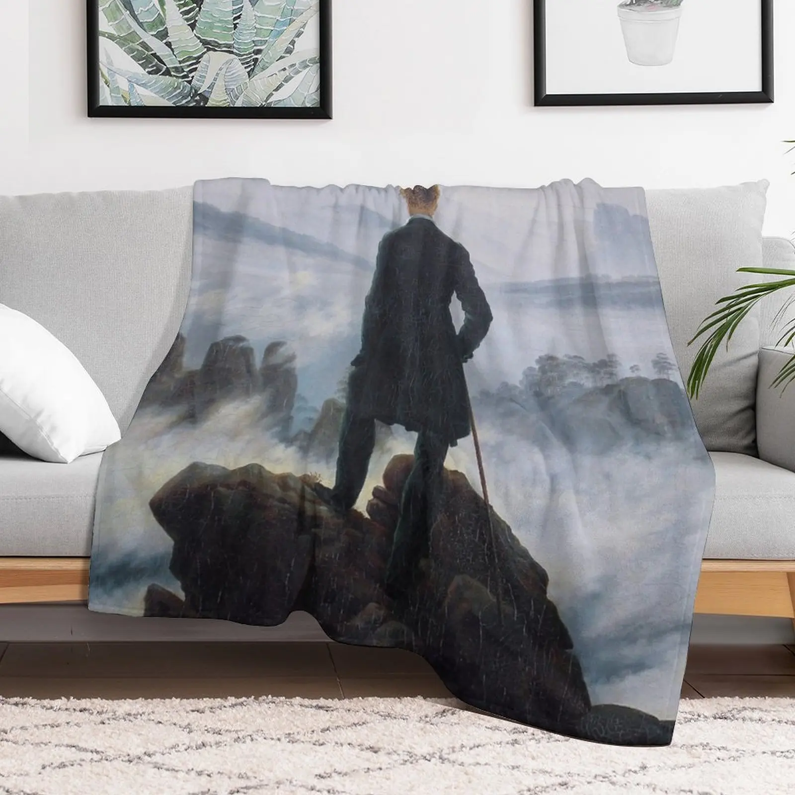 Одеяло Casper David Friedrich's Wanderer над морем тумана самое мягкие туристические одеяла