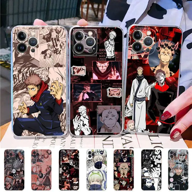 

Jujutsu Kaisen Phone Case Silicone Soft for iphone 14 13 12 11 Pro Mini XS MAX 8 7 6 Plus X XS XR Cover