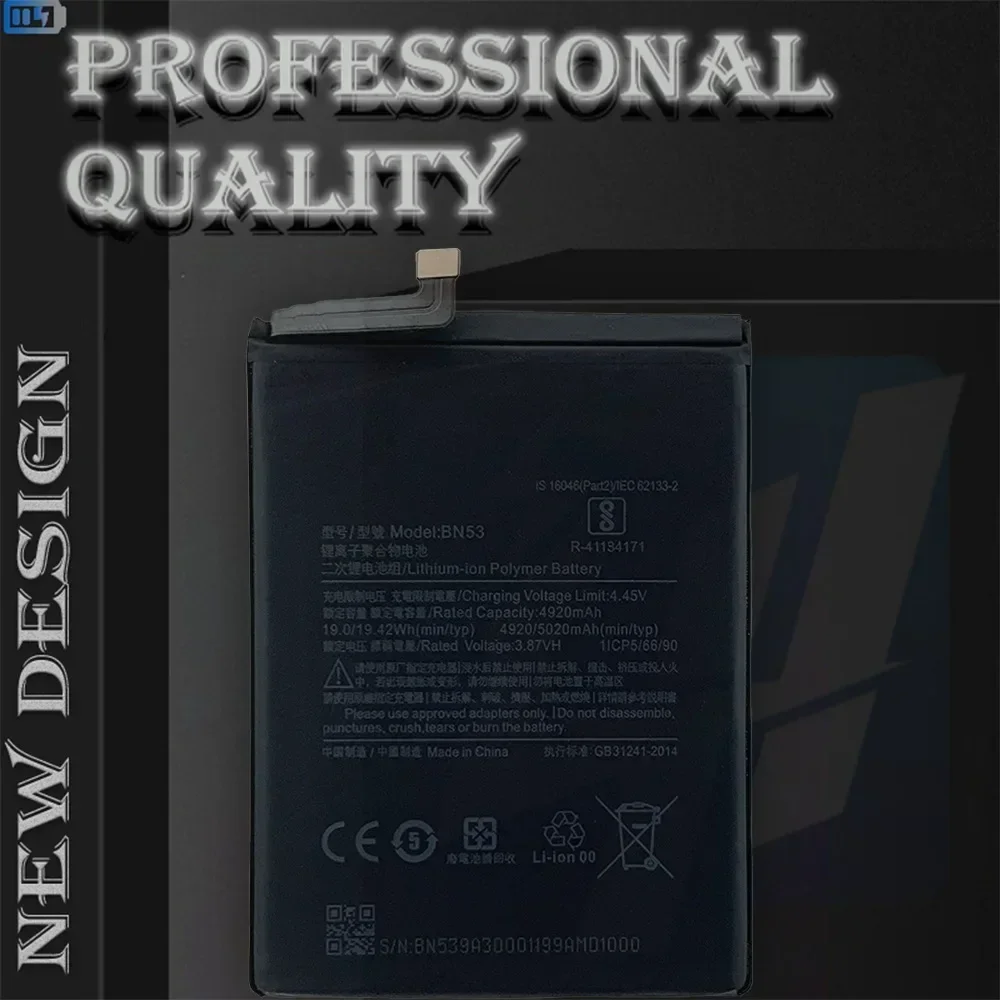 Высококачественная сменная батарея для Xiaomi Redmi Note 9 Pro Max M2Pro BN53 встроенная