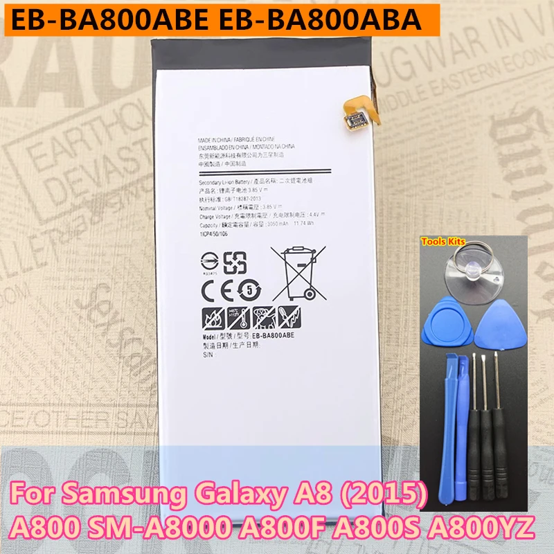 Новая Оригинальная Φ 3050mAh батарея для Samsung Galaxy A8 (2015) A800 EB-BA800ABE A800F A800S A800YZ Новая Оригинальная Φ 3050mAh батарея для Samsung Galaxy A8 (2015) A800 EB-BA800ABE A800F A800S A800YZ