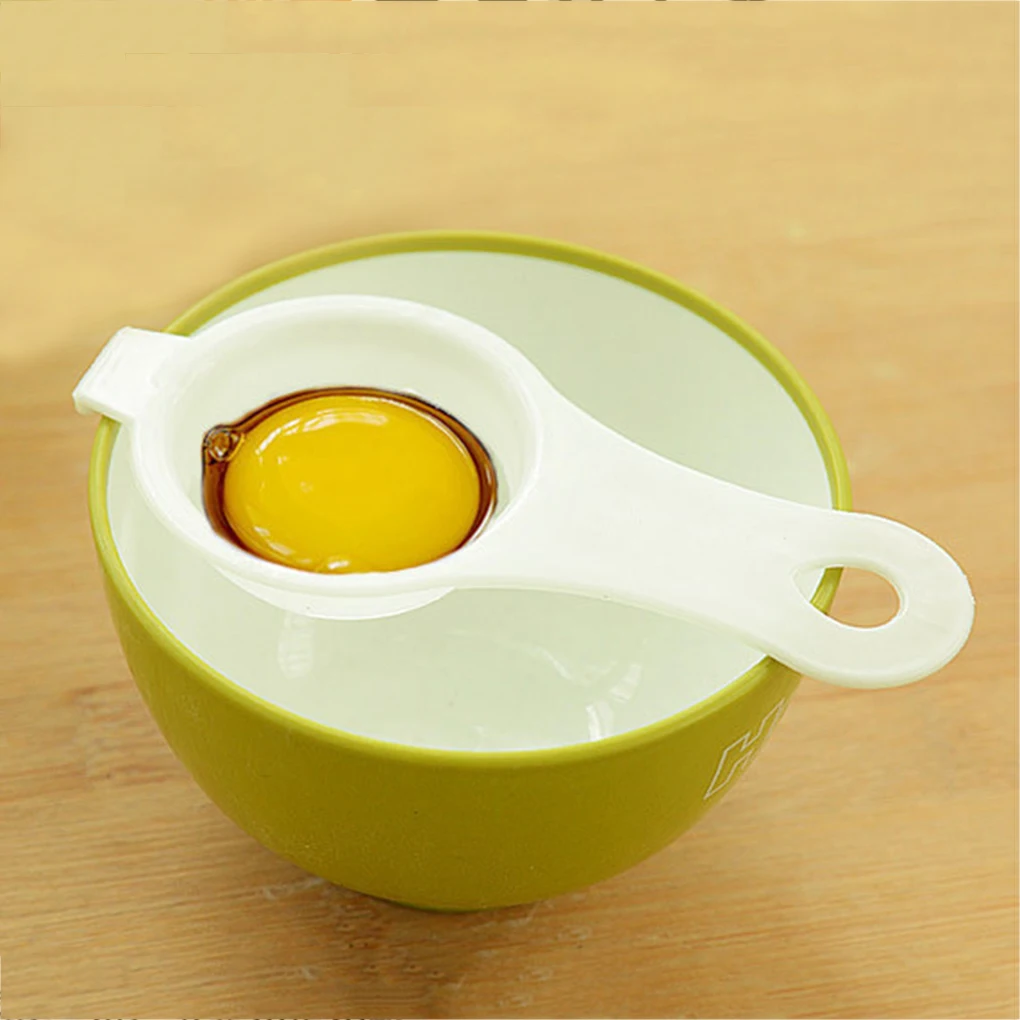

Egg Yolk White Separator Egg Divider Holder Sieve Convenient Safe Practical Hand Egg Tools Kicthen Cooking Gadgets