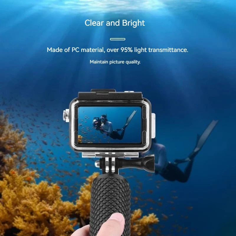 Фото Водонепроницаемый чехол 60M для экшн-камер DJI OSMO Action 5 Pro/4/3, защитный корпус, красный, розовый, фиолетовый, набор фильтров для дайвинга, аксессуары №4