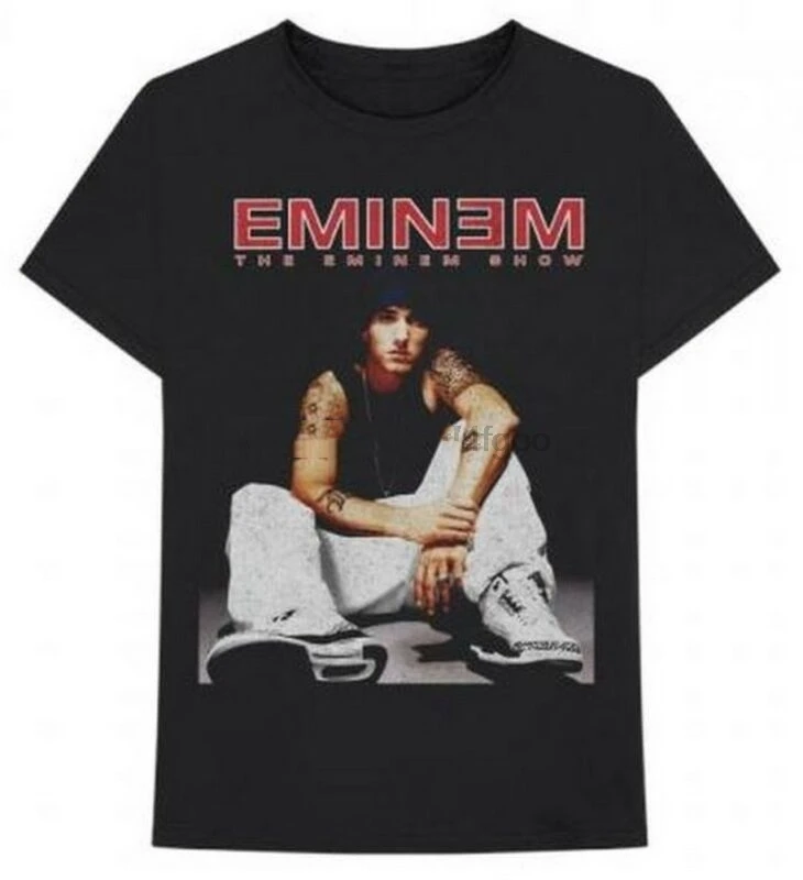 

Eminem Seated Show T-Shirt 2002 Album Cover Band Tour Rapper Adult Tee 11601181