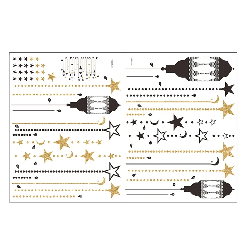 

Eid Mubarak Sticker Chandeliers Moon Star Wall Decal Decorative Ornament